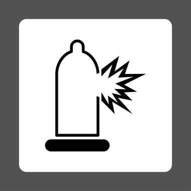 Doğum kontrolü hasar yuvarlak kare düğme