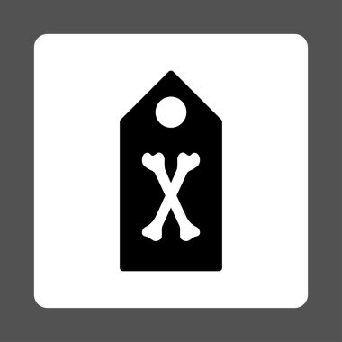 Ölü işaret yuvarlak kare düğme