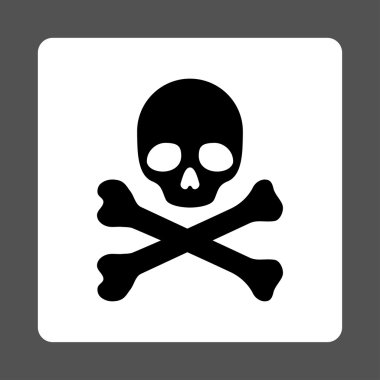 Ölüm yuvarlak kare düğme