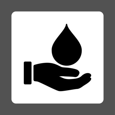 Kan yuvarlak kare düğmeye Bağış