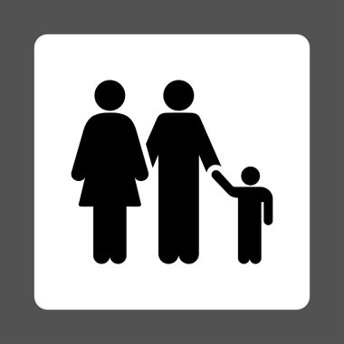 Aile yuvarlak kare düğme