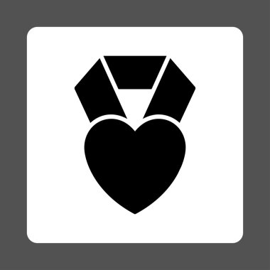 Kalp Ödülü yuvarlak kare düğme