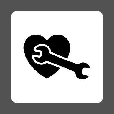 Kalp Tedavisi Yuvarlak Kare Düğmesi