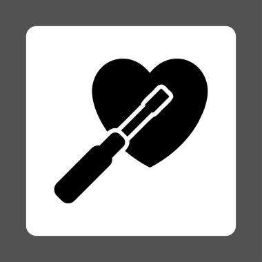 Kalp Akort Yuvarlak Kare Düğmesi