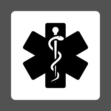 Yaşam Yıldızı Yuvarlak Kare Düğmesi