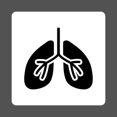 Akciğerler yuvarlak kare düğme