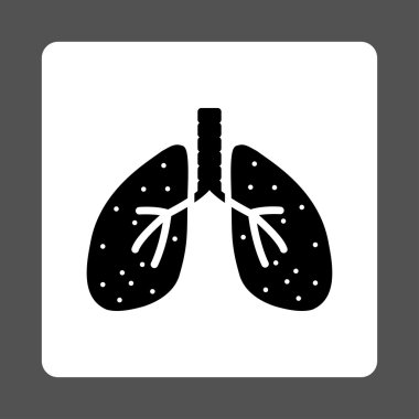 Akciğerler yuvarlak kare düğme