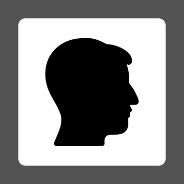 Beyefendi kafa yuvarlak kare düğme