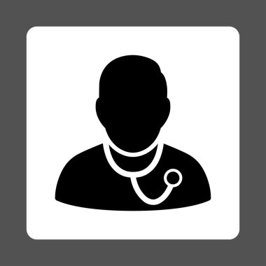 Doktor yuvarlak kare düğme