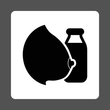 Anne Sütü Yuvarlak Kare Düğmesi