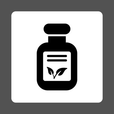 Doğal ilaçlar yuvarlak kare düğme