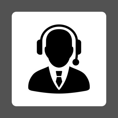 Operatör yuvarlak kare düğme