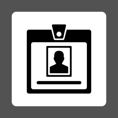 Kişi rozet yuvarlak kare düğme