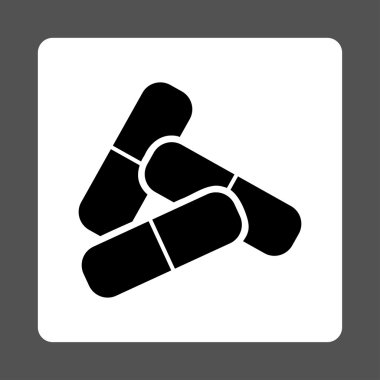 Hapları yuvarlak kare düğme