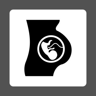 Hamilelik Yuvarlak Kare Düğmesi