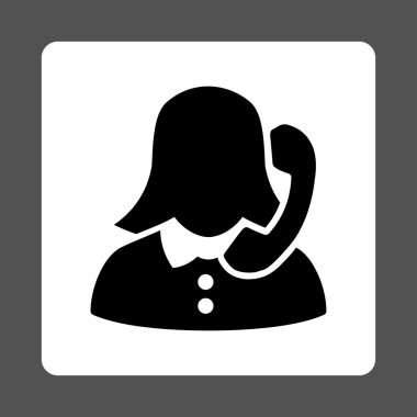 Resepsiyonist Yuvarlak Kare Düğmesi