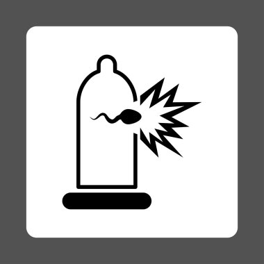 Sperm kaçış yuvarlak kare düğme