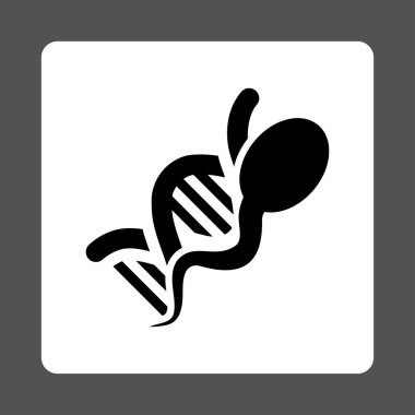 Sperm Dna yuvarlak kare düğme
