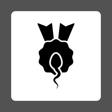 Sperm kazanan yuvarlak kare düğme