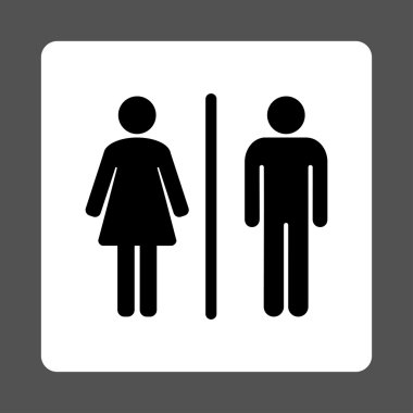 WC yuvarlak kare düğme