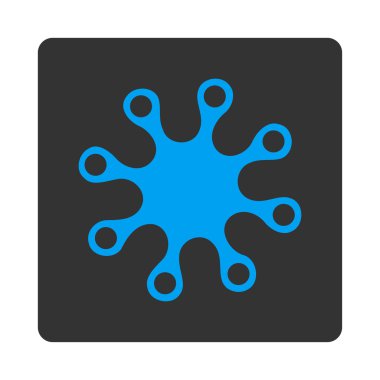 Axenic yuvarlak kare düğme