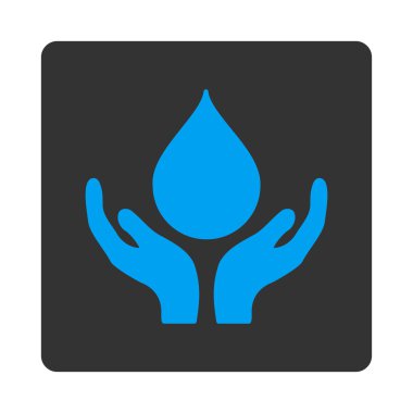 Kan bağışı yuvarlak kare düğme