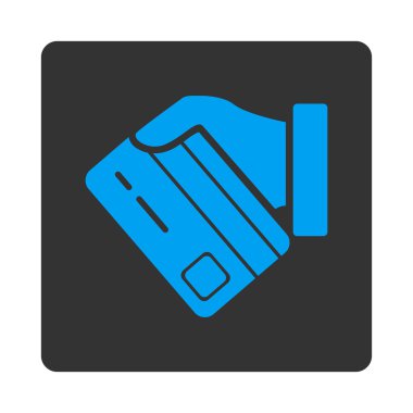 Kartı ödeme yuvarlak kare düğme