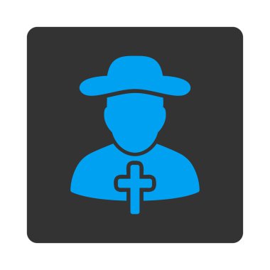 Rahip Yuvarlak Kare Düğmesi