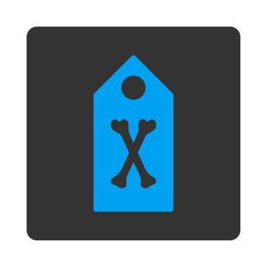 Ölü işaret yuvarlak kare düğme