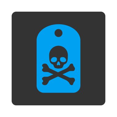 Ölüm etiket yuvarlak kare düğme