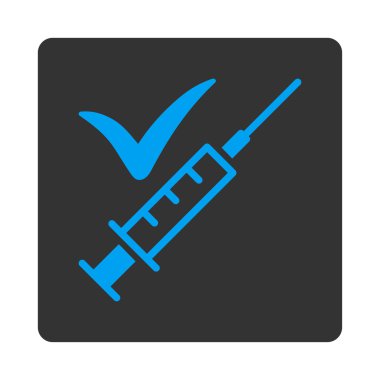 Yapılan aşılama yuvarlak kare düğme