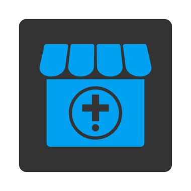 Uyuşturucu dükkanı yuvarlak kare düğme