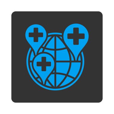 Genel klinik şirket yuvarlak kare düğme