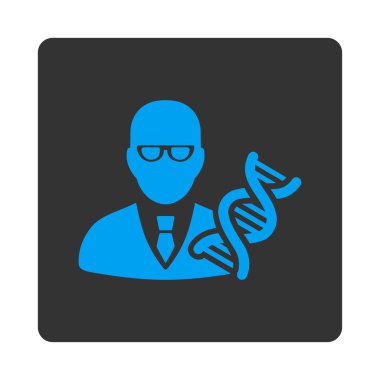 Genetic Engineer Rounded Square Button