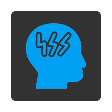 Head Sickness Rounded Square Button