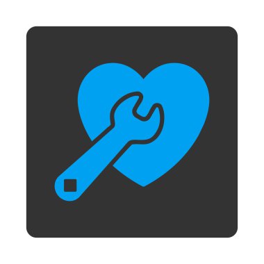 Kalp onarım yuvarlak kare düğme