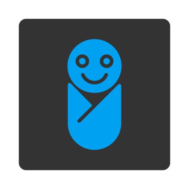 Bebek yuvarlak kare düğme