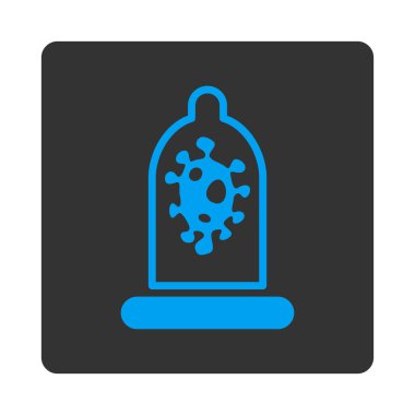 Enfeksiyon koruma yuvarlak kare düğme