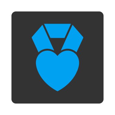 Kalp Ödülü yuvarlak kare düğme