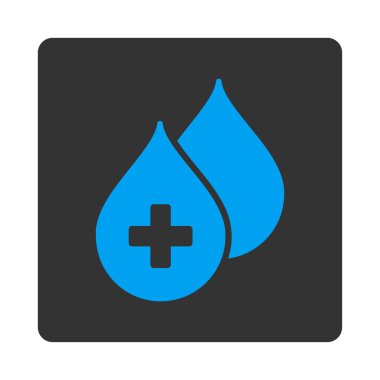 Tıbbi damla kare düğme yuvarlak