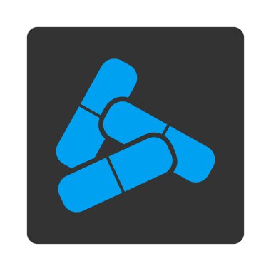 Hapları yuvarlak kare düğme