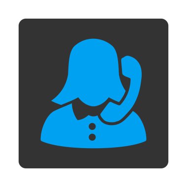 Resepsiyonist Yuvarlak Kare Düğmesi