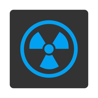Radyasyon Tehlike Yuvarlak Kare Düğmesi