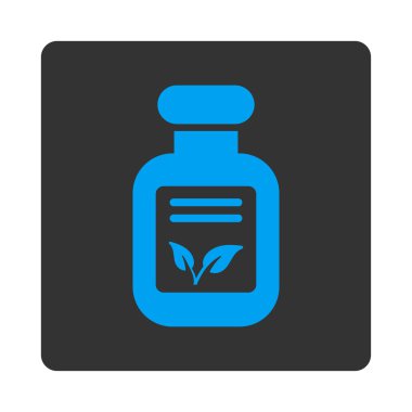 Doğal ilaçlar yuvarlak kare düğme