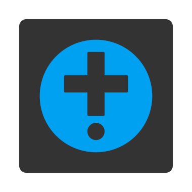 Eczane yuvarlak kare düğme