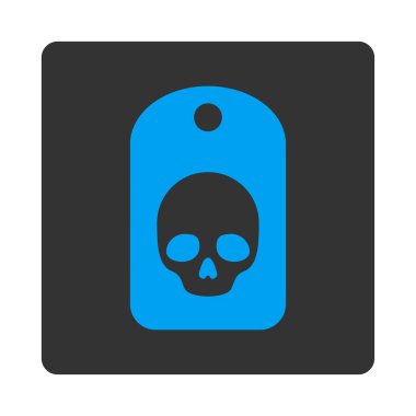 Ölü etiket yuvarlak kare düğme