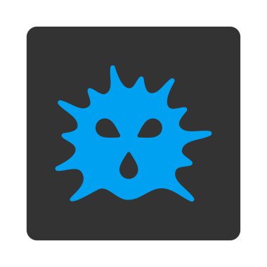 Virüs yapısı yuvarlak kare düğme