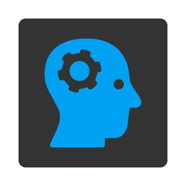 Düşünme yuvarlak kare düğme