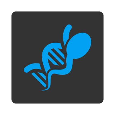Sperm Dna yuvarlak kare düğme