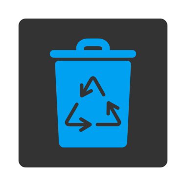 Çöp tenekesi yuvarlak kare düğme